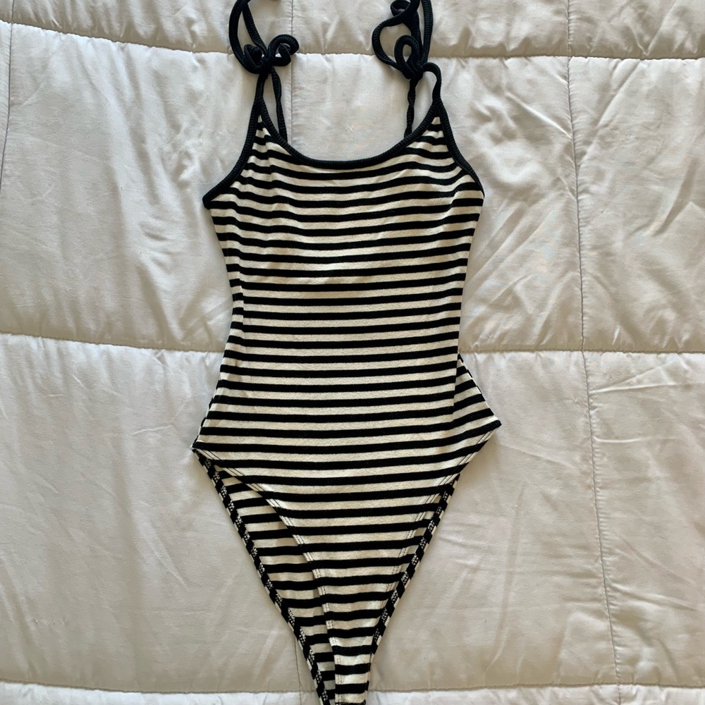 Black and white bodysuit